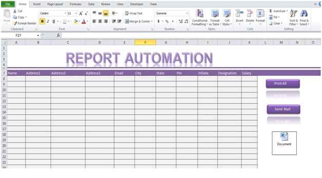Report Automation Template Using Excel Macro